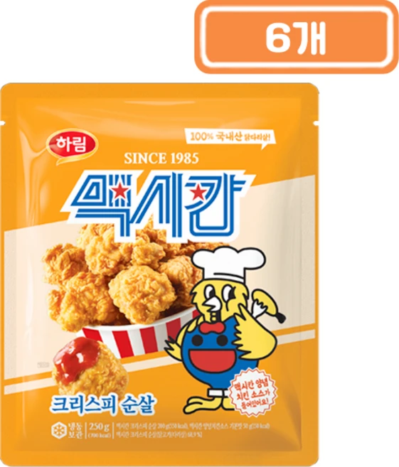 하림 맥시칸 크리스피 순살, 6개, 250g - 쿠팡