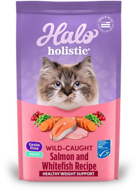 Halo嘿囉 成貓無穀 - 優質無穀配方 呵護敏感腸胃 Omega-3亮毛配方 Salmon and Whitefish, 2.72kg, 1包, Salmon and/nWhitefish
