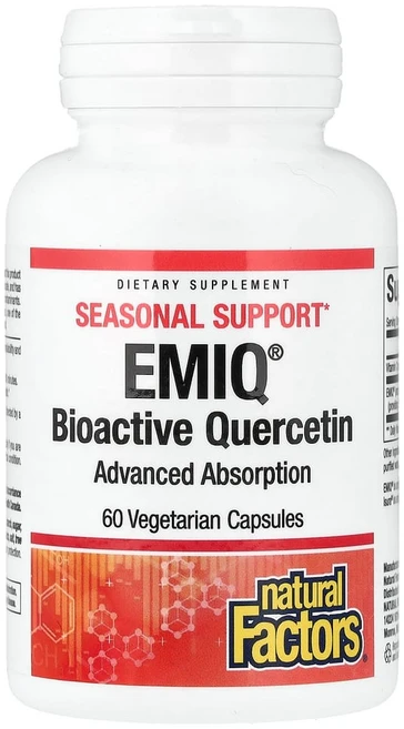 네츄럴펙터스 바이오액티브 퀘르세틴 EMIQ 50mg 베지 캡슐 60정, 1개 - 쿠팡