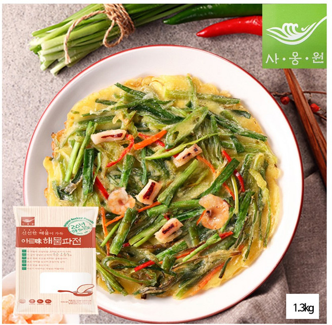 간편식 사옹원 아르미해물파전 130g 10개입 1.3kg 냉동 업소용 제사상모듬전, 1개