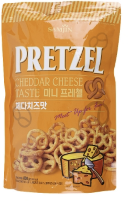 삼진씨앤에프 미니프레첼 체다치즈맛 800g 업소용 대용량 벌크 도매 옛날과자 기본안주 인간사료 문방구 간식, 3개