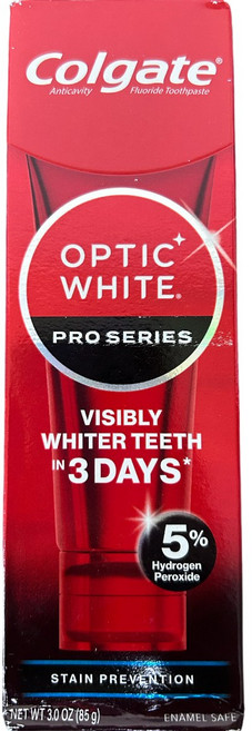 Colgate 高露潔 Optic White 光感白專業系列牙膏 含5%過氧化氫, 85g, 1個