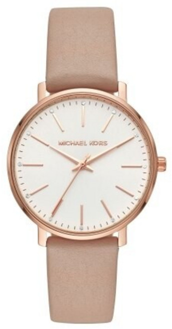 MICHAEL KORS 簡約風采真皮腕錶 MK2748