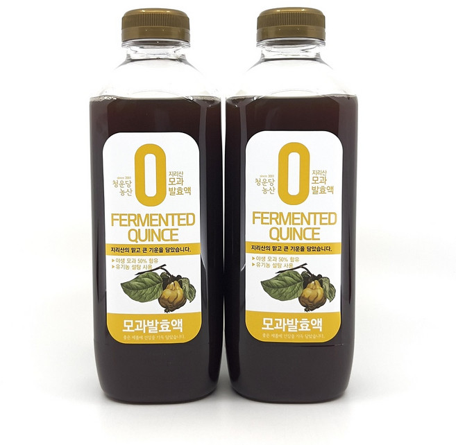 청운당농산 지리산 모과차 발효액 모과청, 900ml, 2개