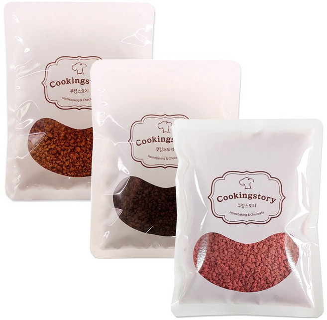 쿠킹스토리 크런치 3종 모음 300g (쿠키 초코 딸기크런치)
