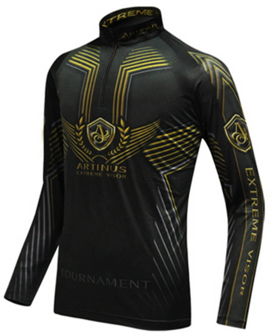 [낚시장터]-[아티누스] AT-597B 고밀도 냉감 승화티셔츠 블랙 낚시티셔츠 낚시복, S(90)