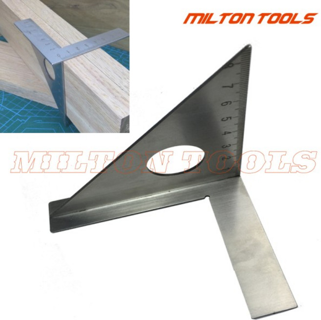 스테인레스 스틸 목공 눈금자 사각형 레이아웃 연귀 서까래 45도 90도 미터법 게이지 측정 도구, 01 CHINA, 1개