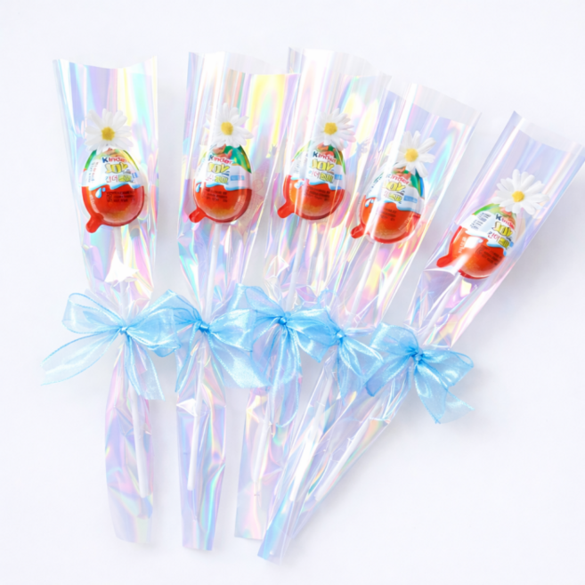 킨더조이 데이지 한송이 꽃다발 만들기 키트 세트 졸업식 수료식 입학식 (킨더조이 미포함), 5개, 블루