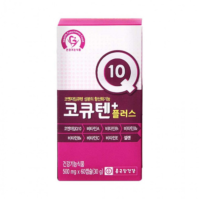 종근당건강 코큐텐 플러스 500mg x 60캡슐 1세트, 60회분