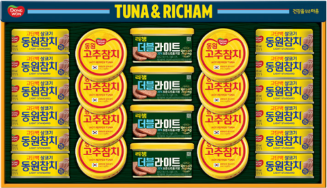 동원 튜나리챔11호 선물세트 +리본박스, 1세트