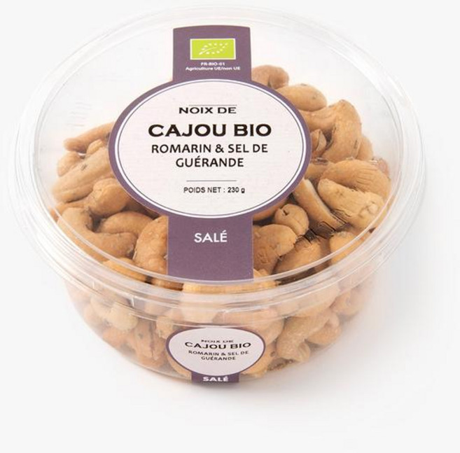 프랑스 메종 나자 Maison Naja Rosemary cashew nuts 로즈마리 솔티드 캐슈넛, 2개, 230g