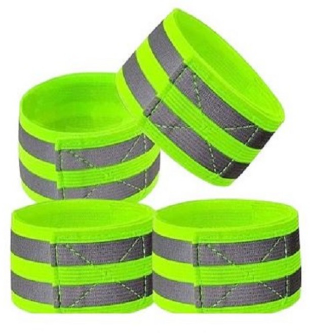 키넬세이프 야광 안전밴드 반사띠 2줄, 옐로우, 4개