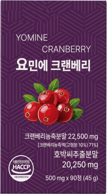여성 요 크랜베리 크린베리 정품, 1박스, 90회분