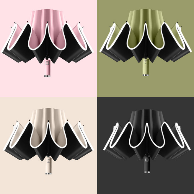 거꾸로 3단자동우산 자외선차단 접이식 자동우산 암막우산 거꾸로접히는우산