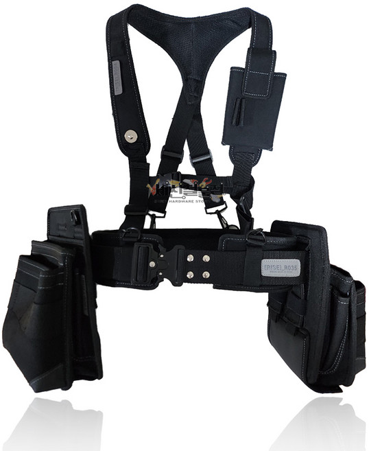 주경산업 주경 공구집4P세트 신제품 RISE SERIES, 못주머니(대)+못주머니(중)+X반도+원터치벨트, 1세트