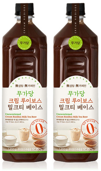 룩아워티 무가당 크림루이보스 밀크티베이스 1000ml 2개세트, 2개, 1.05kg, 1개입