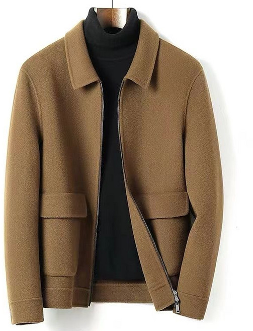 휠렉스 남성 캐주얼 루즈핏 심플 숏 모직코트 Y349