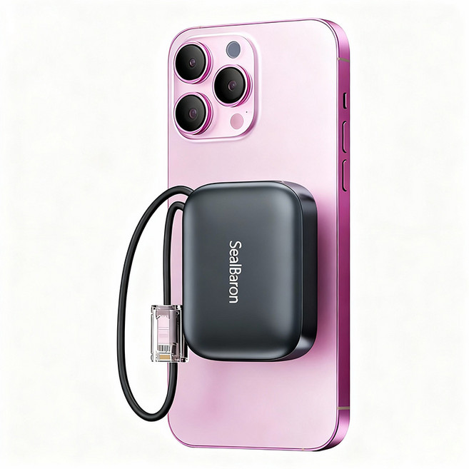 고속충전 미니 20W 고속충전 보조배터리, 블랙, 20000mAh