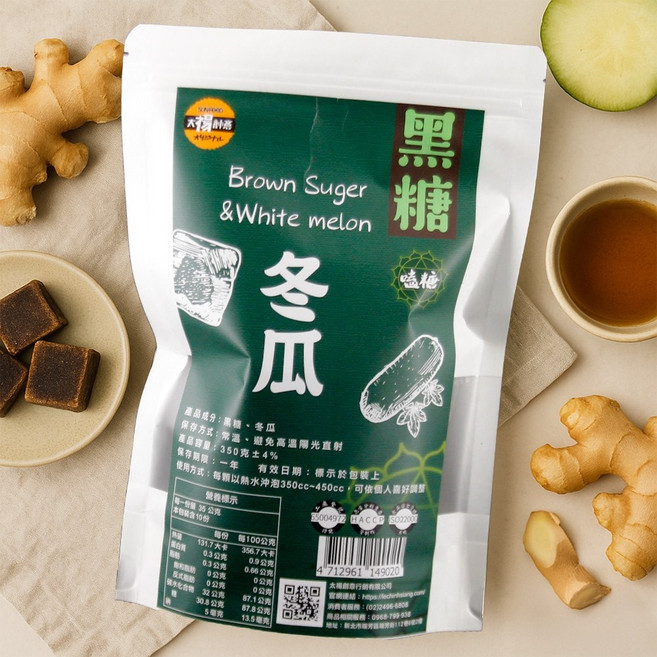 SunFood 太禓食品 黑糖冬瓜茶磚, 1個