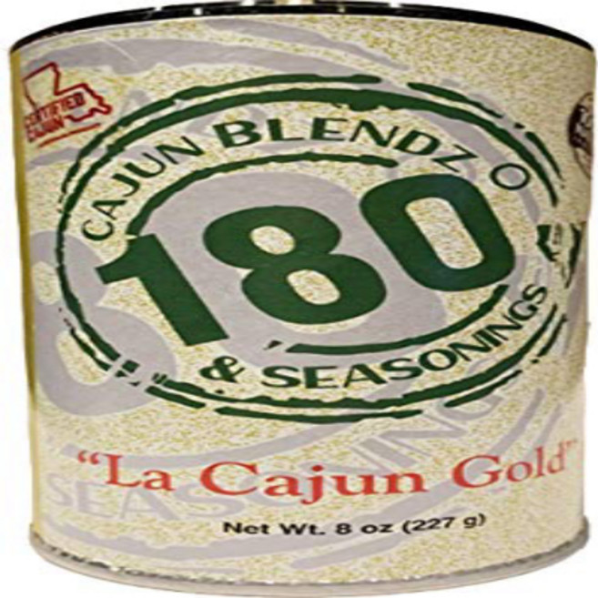La Cajun Gold All Purpose Seasoning - 8oz Shaker - 라 케이준 골드 다용도 시즈닝 - 8온스 셰이커 - 저염 및 루이지애나 인증 - 180°, 1개, 226g