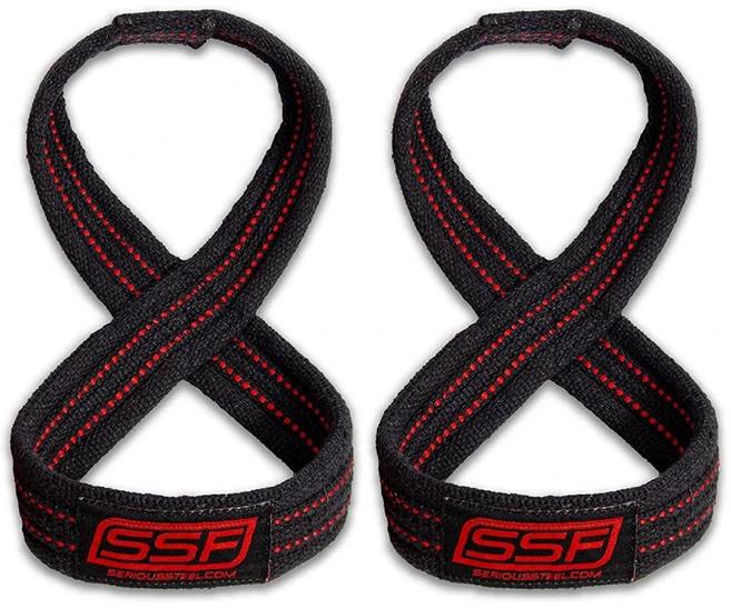 SERIOUS STEEL FITNESS 피규어 8 스트랩 | 데드리프트 스트랩 | 리프팅 스트랩 (60cm), 블랙, 1개 - 쿠팡
