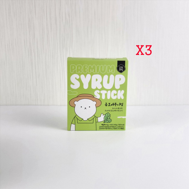 곰보배추시럽 스틱 국내산 프리미엄 유아 아이 입맛 건강즙 저온추출공법 영양소 손실최소화 [원산지:국산 등], 3개, 140g