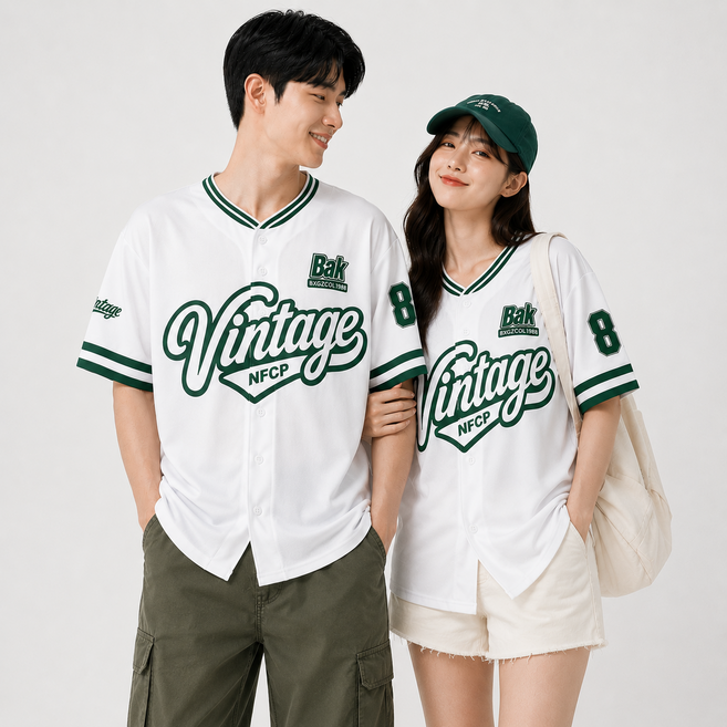 다이루소 남여공용 88번 야구 셔츠 힙합 티셔츠