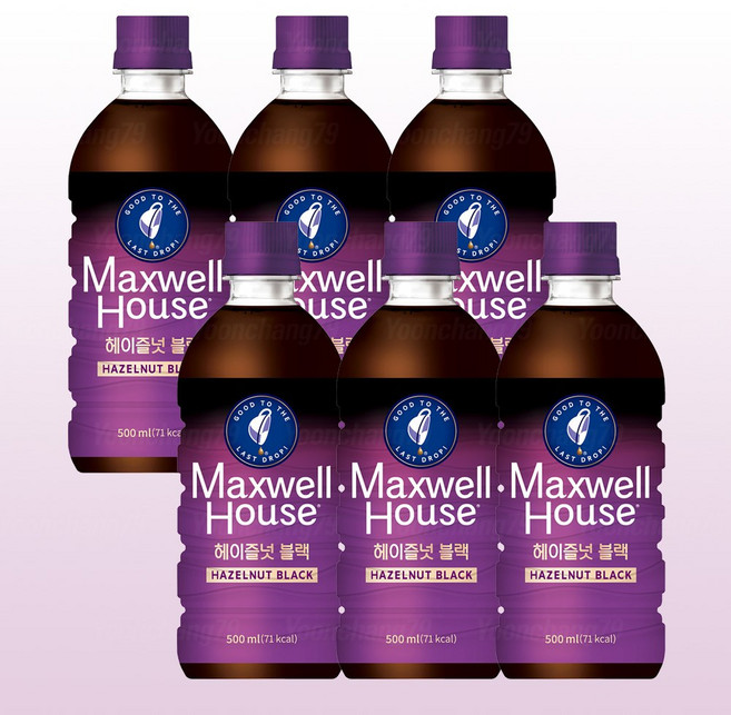 맥스웰하우스 마스터 헤이즐넛 블랙, 500ml, 6개