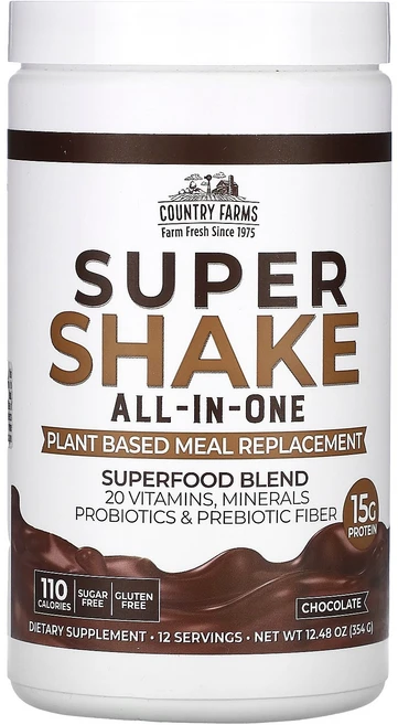 Country Farms Super Shake All-In-One Chocolate 12.48 oz 354 g, 1개, 354g - 쿠팡
