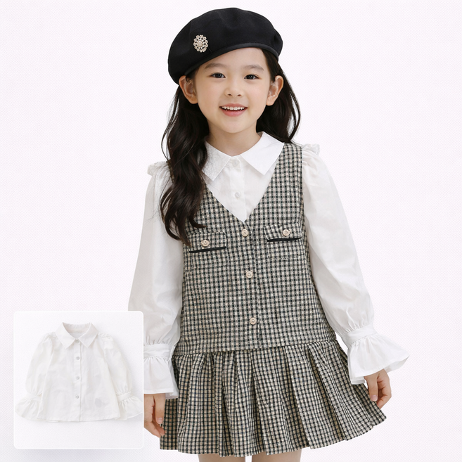 여아 블라우스 세트상하복 세련된 키즈룩 아동 외출복 유