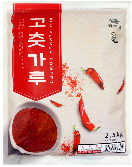 류씨네 김치용 고춧가루 (중국산) [2.5kg], 2.5kg, 1개