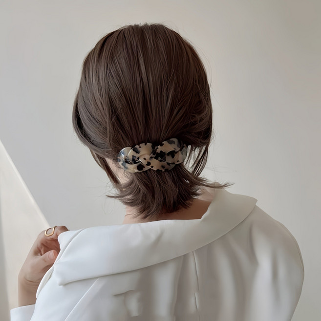 헤어퀸 고급 반묶음 여성 헤어핀 자동핀 머리핀 9cm