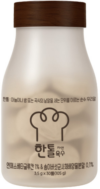 한톨 육수 코인타입 송이버섯 베타글루칸이 함유된 만능자연육수, 1개, 105g