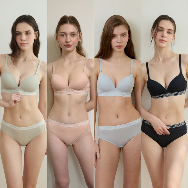 [Wonderbra]스포츠 아웃밴드 노와이어 브라팬티 8종 세트 택 1
