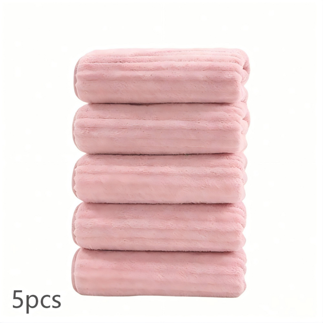 흡수좋은 수건 세수 타월 가정용 호텔타월 5수, 5개, 핑크색
