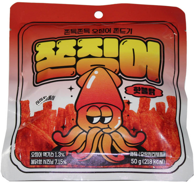 쫀슐랭 쫀징어 핫불닭맛, 50g, 1개