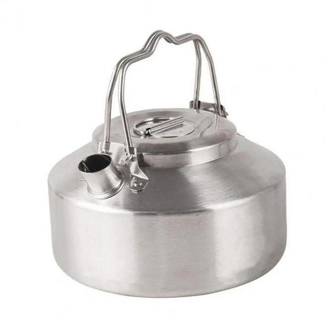 캠핑주전자 여행용포트 스테인레스 스틸 배낭 부시크래프트 기어 야외 내구성 티팟 하이 퀄리티 0.9L 1) 0.9L 1개, 01 Stainless Steel * 1개