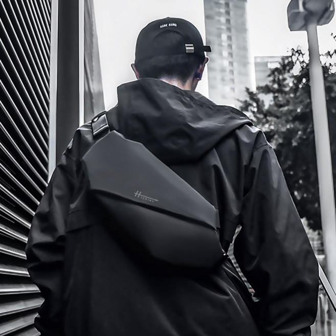 방검가방 슬링백 남자 남성 크로스백 메신저백 힙색 미니 가방, 상품선택, 블랙, 1개