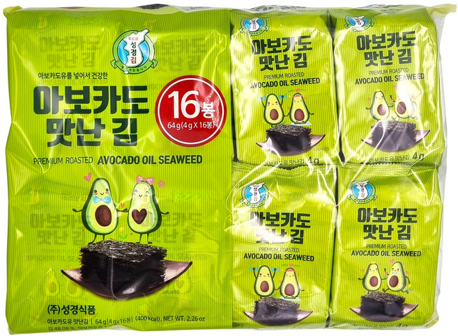 웅비식품 광천 파래 도시락 김(4g*16봉), 1개, 64g
