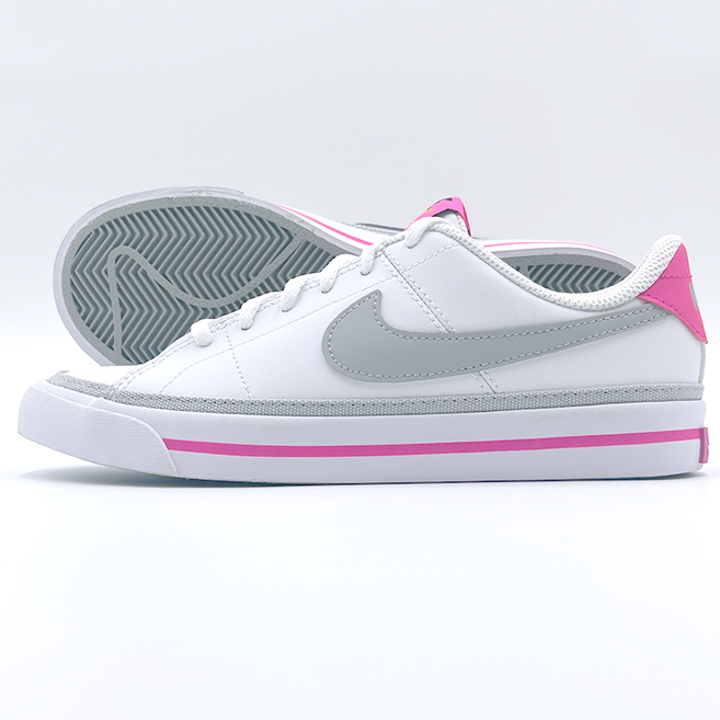 국내매장판 나이키 코트 레거시 GS 우먼스 캔버스화 화이트핑크 DA5380-111