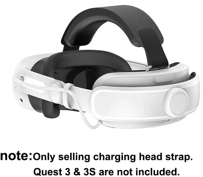 Meta Quest3S 충전식 VR 헤드 스트랩 6000mAh 조정 가능한 교체 엘리트 Comfort 3 액세서리 개선, 01 STRAP