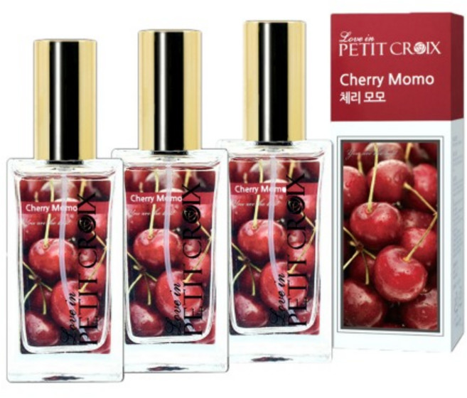 단체선물용 상큼하고 경쾌한 남여공용향수 체리모모_체리향 3개, 30ml