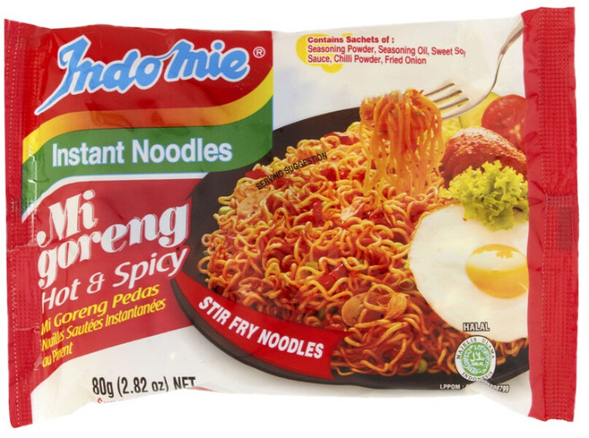인도미 매운맛 미고랭 라면 85g Indomie Mi Goreng Hot & Spicy Noodle, 1개, 1개