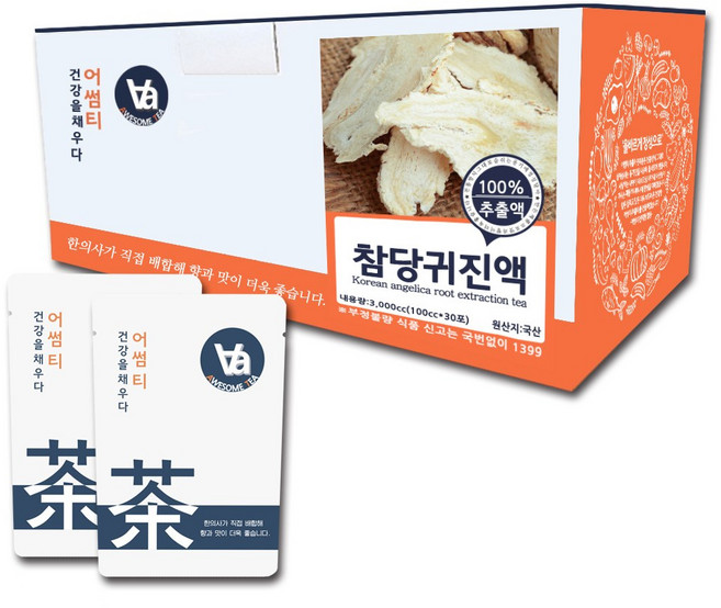 중저온추출 16시간 국산 참당귀 즙 진액, 100ml, 30개