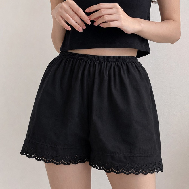 에스랑제이 델리꽃 여성 아사면 레이스 속바지 BS18