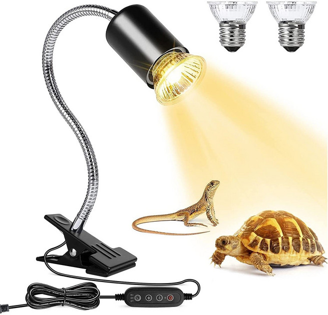 파충류 전용 조명 회전식 거치대 거북이수족관 히팅 조명 자동타이밍 거북이 키우기 애완거북이, 1개