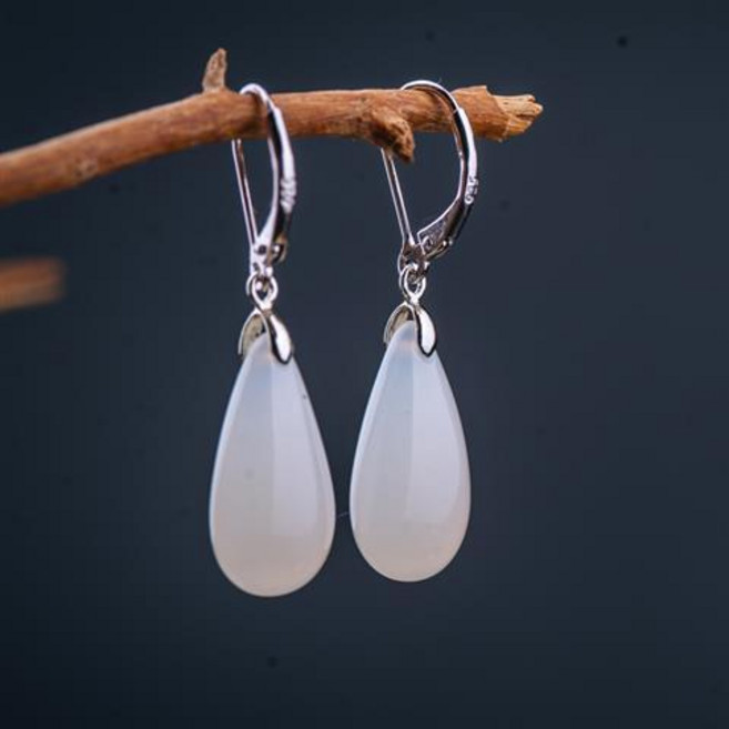 라오농 헤티 안 옥 귀 버클 여성 금도금 스털링 실버 옥 귀걸이 라운드 페이스 귀걸이 +04F5rQf6U