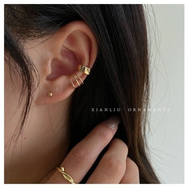 XIANLIU ORNAMENTS 多圈耳夾 無耳洞耳骨夾