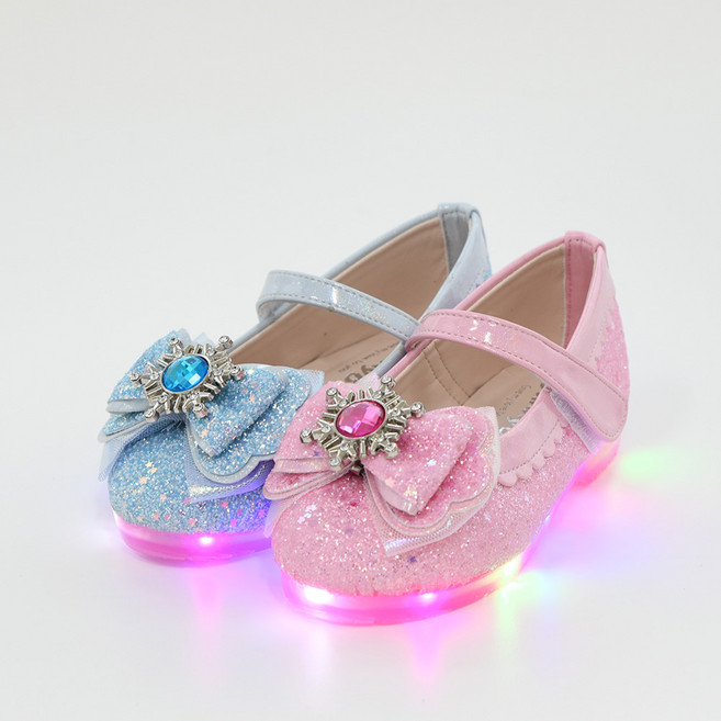 엘사 유아동 베이비 키즈 아이 주니어 여아 LED구두