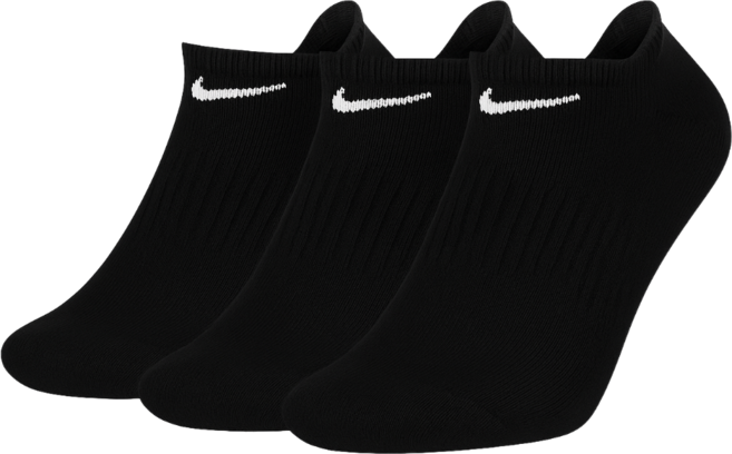 나이키 에브리데이 쿠션 노쇼 양말 SX7673-010 3켤레 1팩, 블랙, 1세트